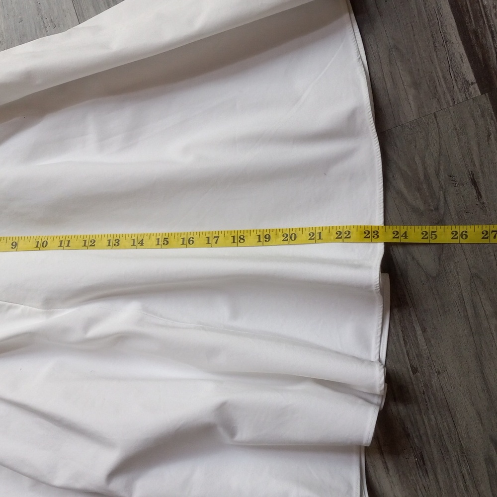 Valentino Flare Skirt Women's Ivory Cotton Size 6 Made in Italy - Picture 10 of 14